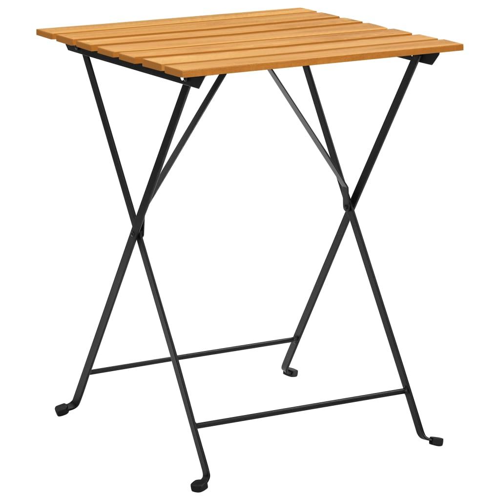 Mesa bistró de terraza madera maciza de acacia