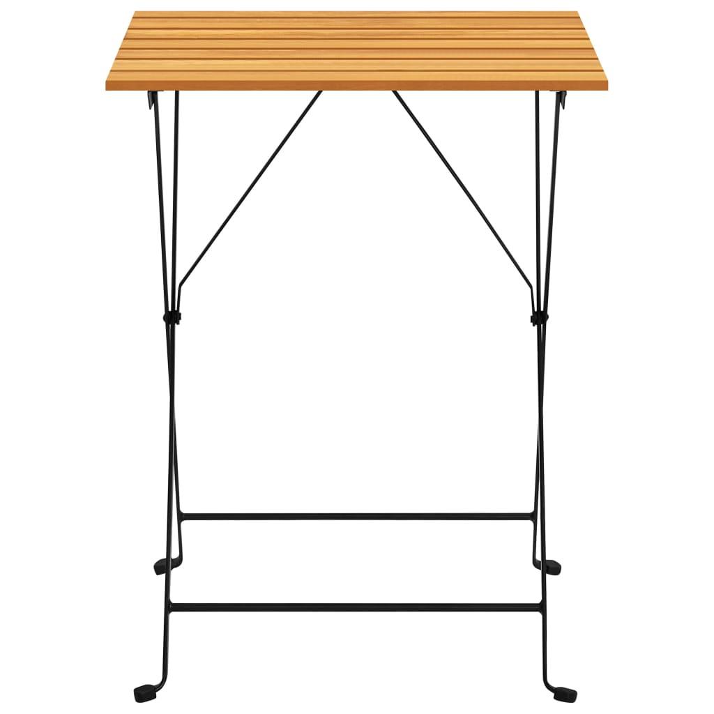Mesa bistró de terraza madera maciza de acacia