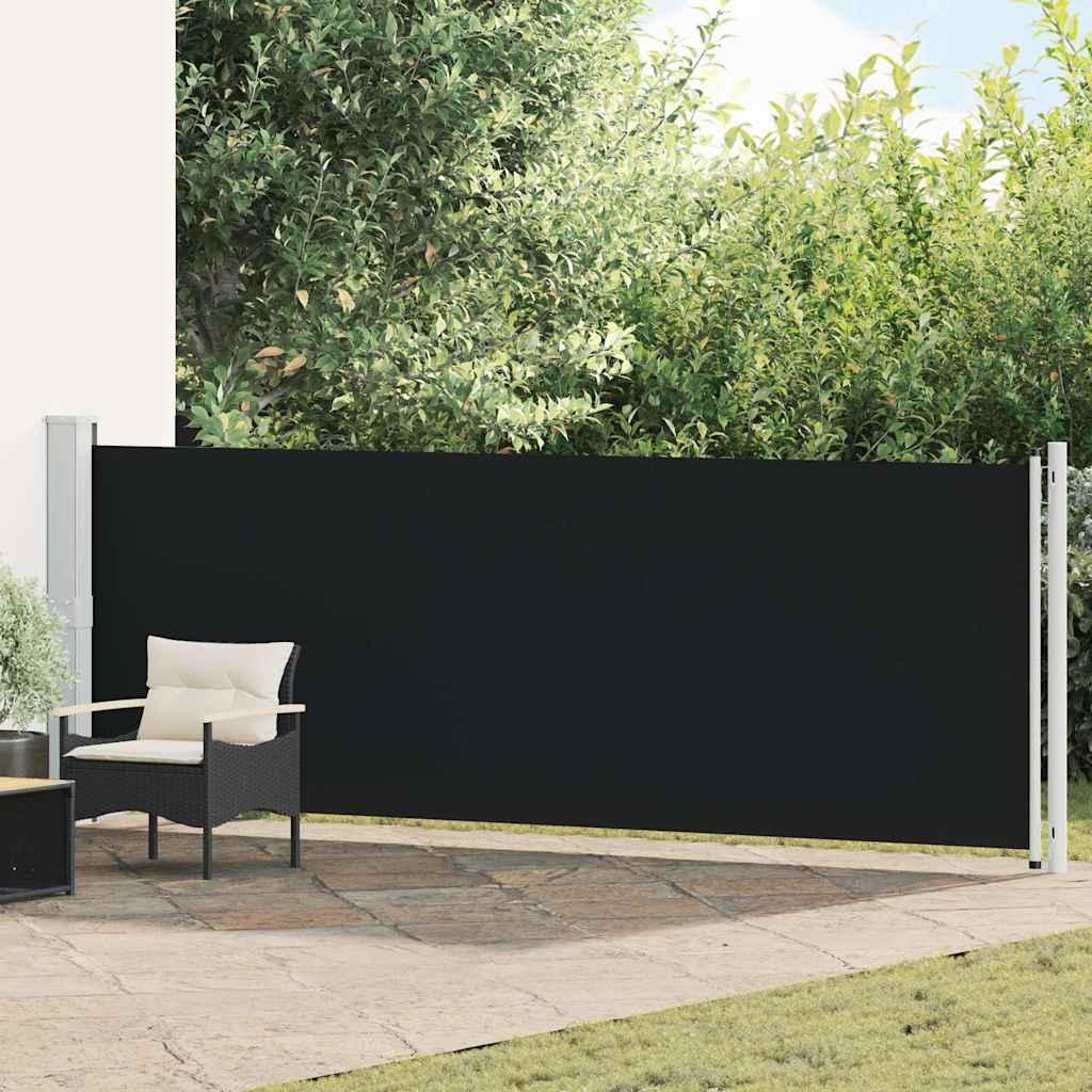 Toldo lateral retráctil para patio gris antracita 140x1200 cm