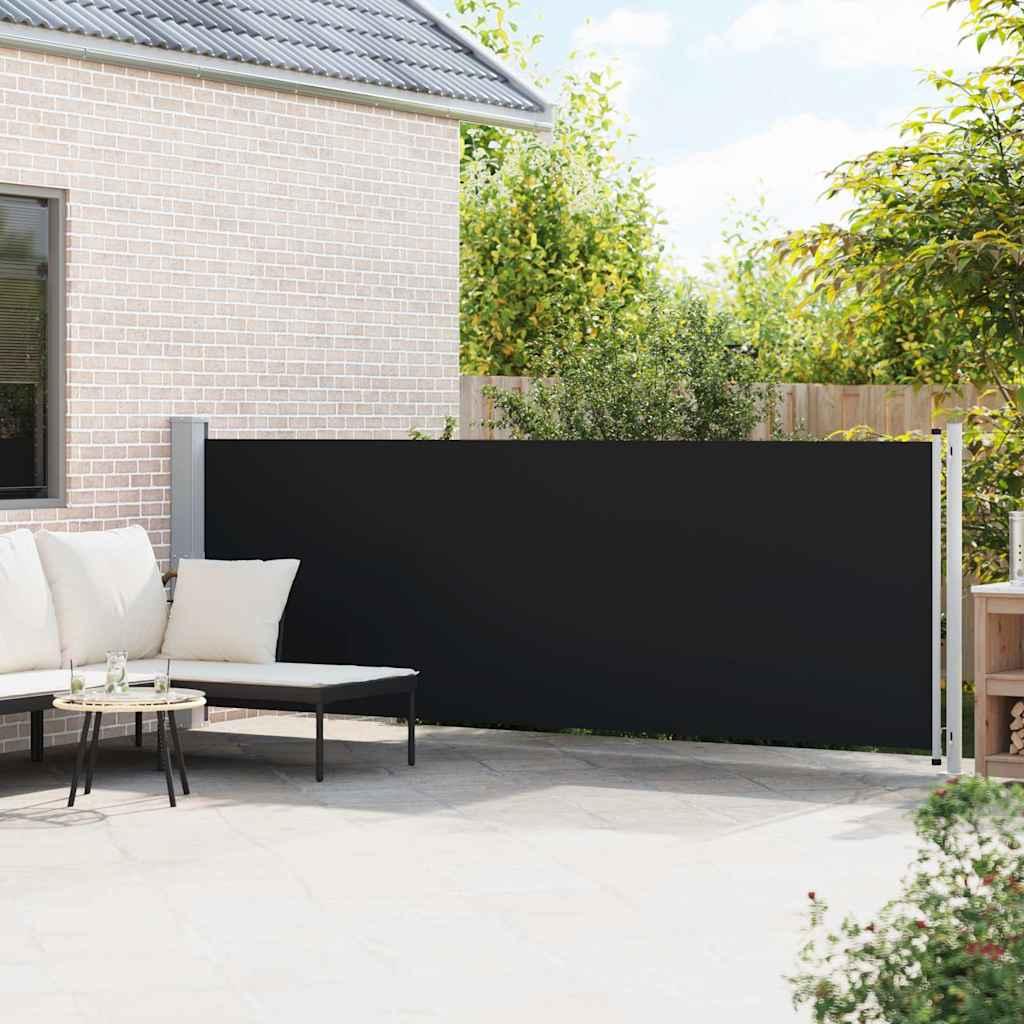 Toldo lateral retráctil para patio gris antracita 140x1200 cm