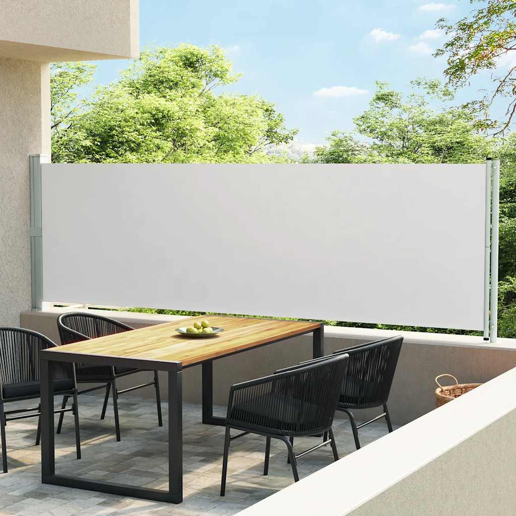 Toldo lateral retráctil para patio gris antracita 140x1200 cm
