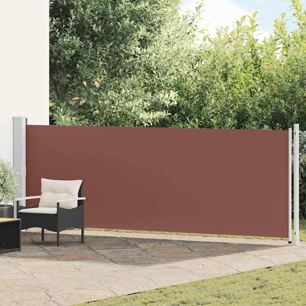 Toldo lateral retráctil para patio gris antracita 140x1200 cm