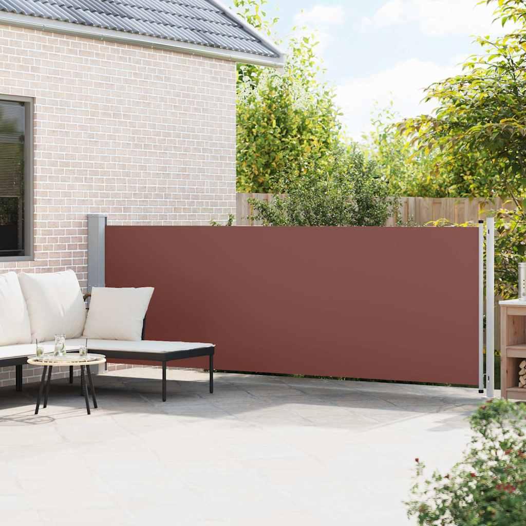 Toldo lateral retráctil para patio gris antracita 140x1200 cm