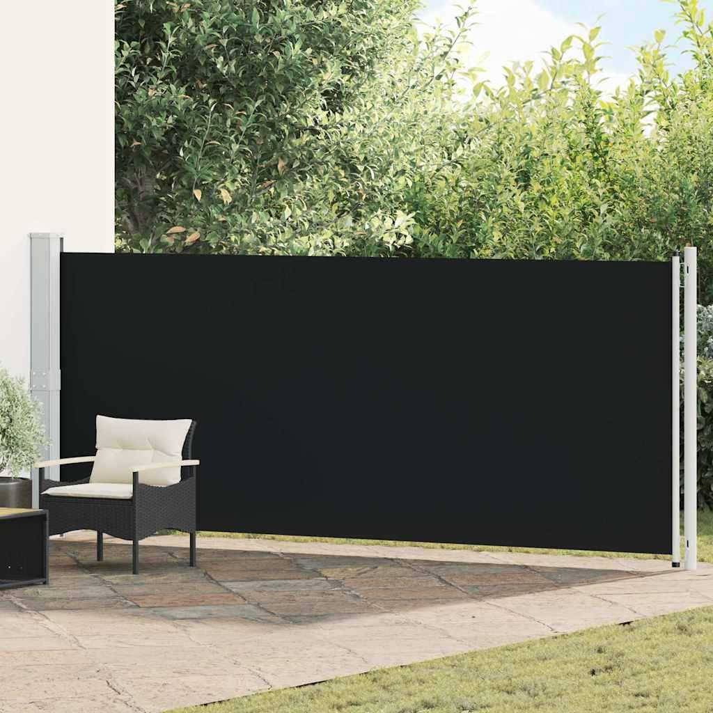 Toldo lateral retráctil para patio gris antracita 140x1200 cm