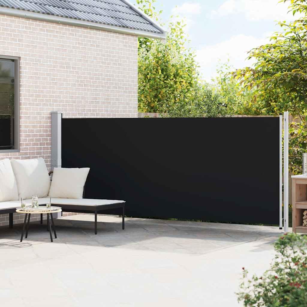 Toldo lateral retráctil para patio gris antracita 140x1200 cm