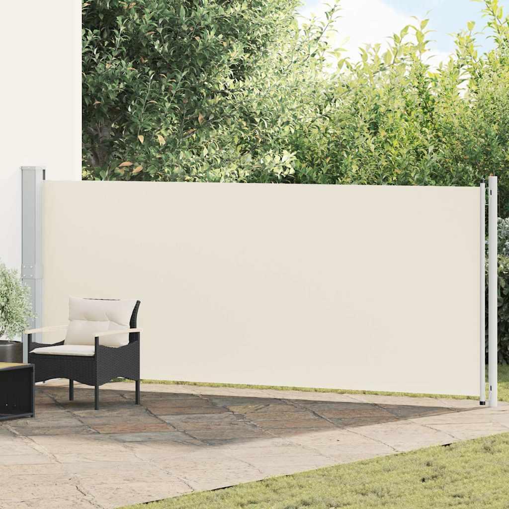 Toldo lateral retráctil para patio gris antracita 140x1200 cm