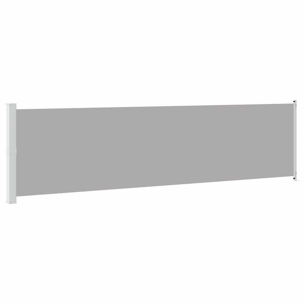 Toldo lateral retráctil para patio gris antracita 140x1200 cm