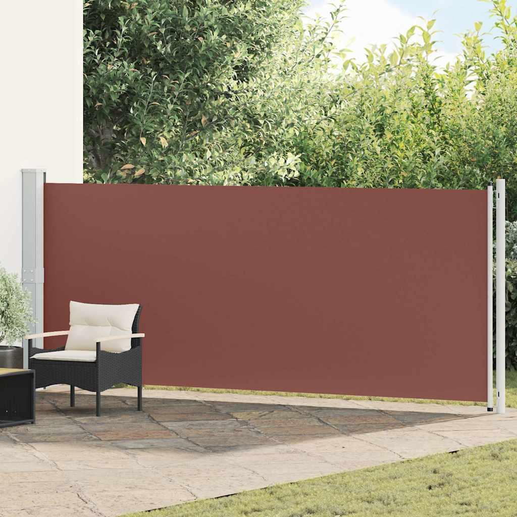 Toldo lateral retráctil para patio gris antracita 140x1200 cm