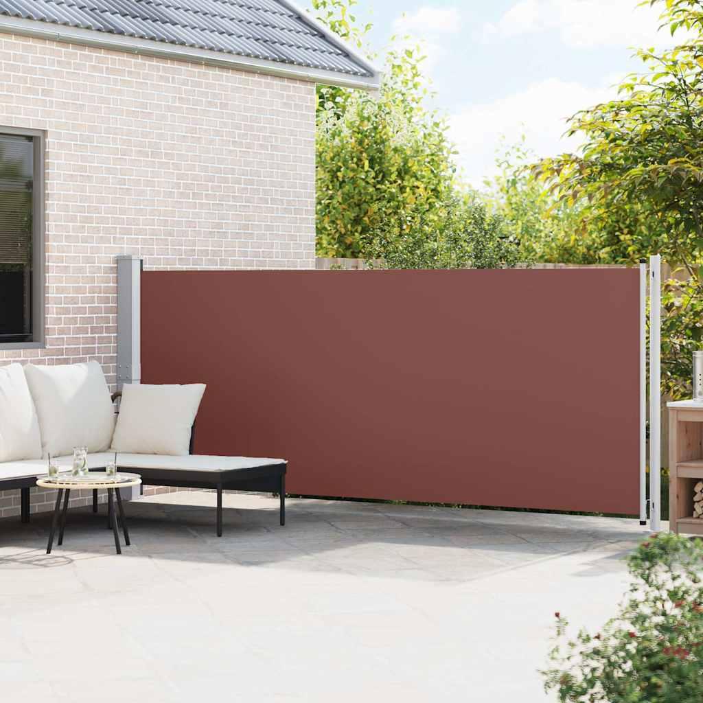 Toldo lateral retráctil para patio gris antracita 140x1200 cm