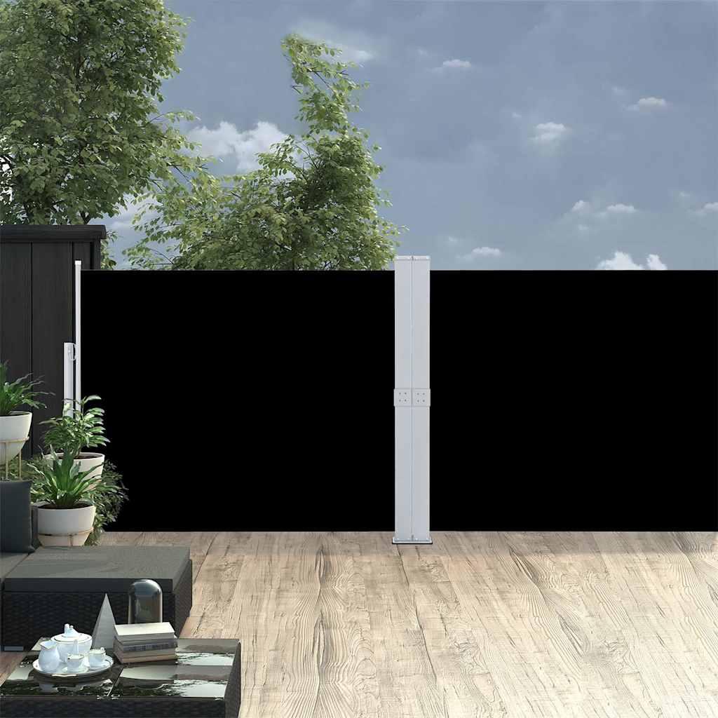 Toldo lateral retráctil para patio gris antracita 140x1200 cm