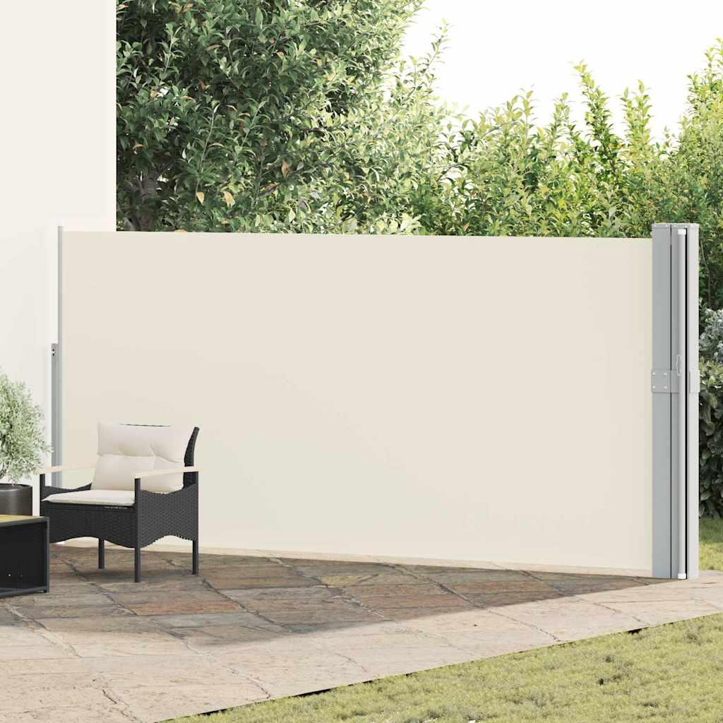 Toldo lateral retráctil para patio gris antracita 140x1200 cm