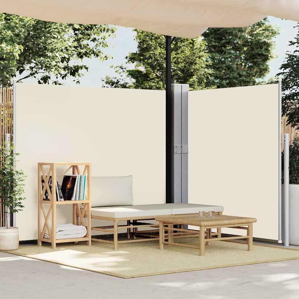 Toldo lateral retráctil para patio gris antracita 140x1200 cm