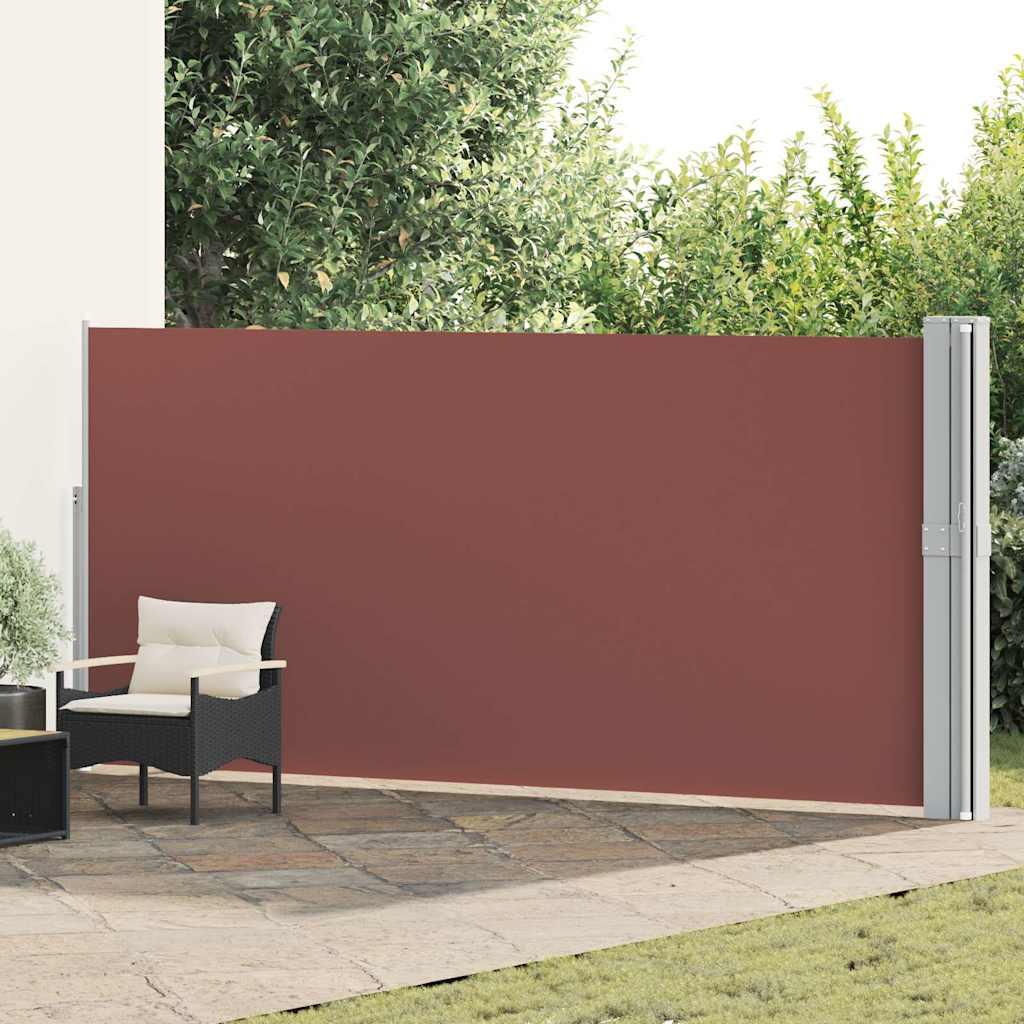 Toldo lateral retráctil para patio gris antracita 140x1200 cm