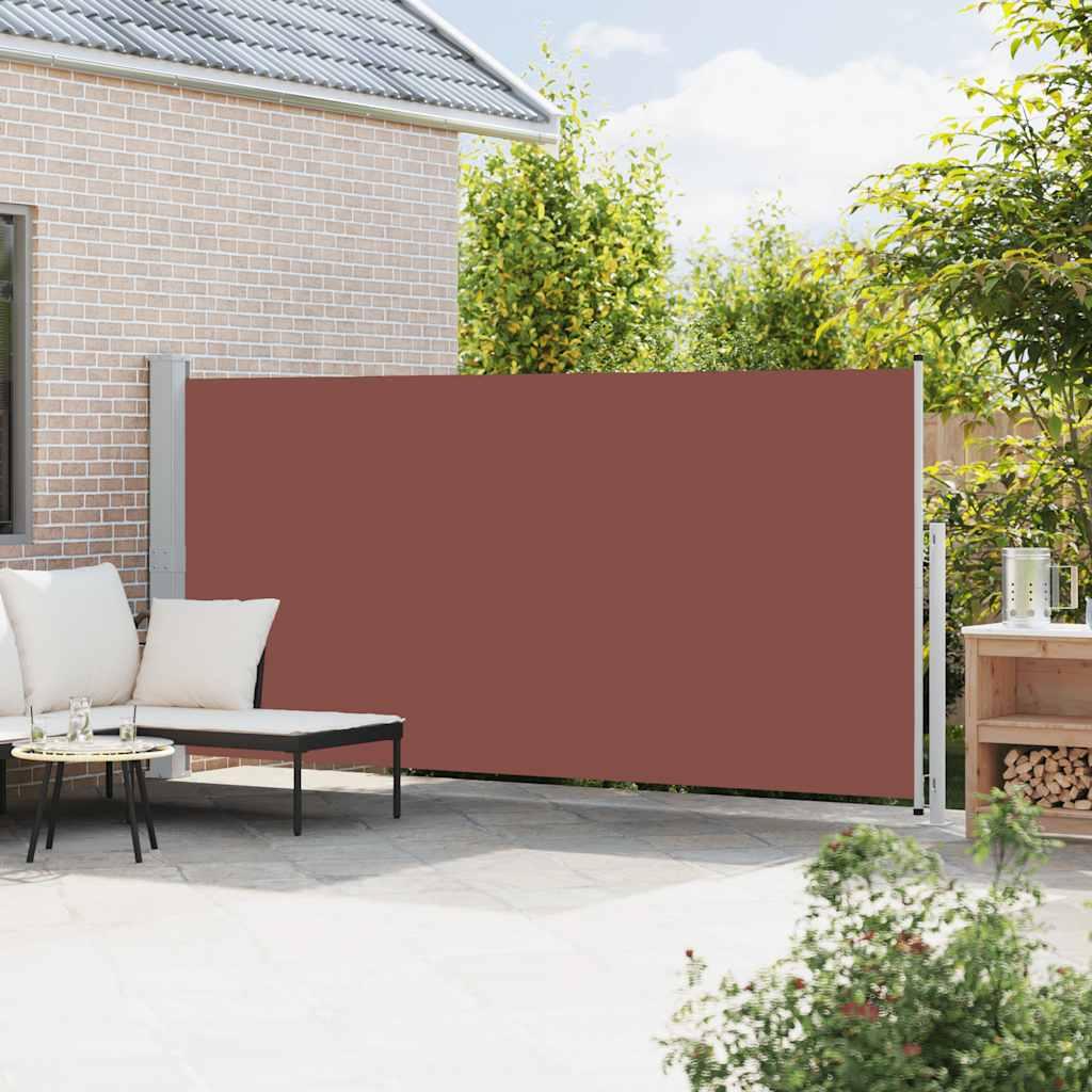 Toldo lateral retráctil para patio gris antracita 140x1200 cm