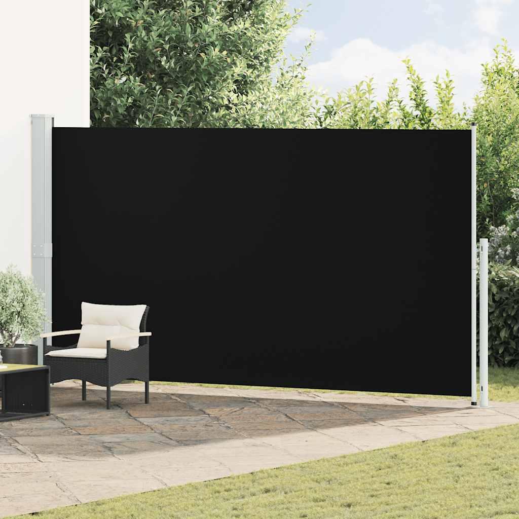 Toldo lateral retráctil para patio gris antracita 140x1200 cm