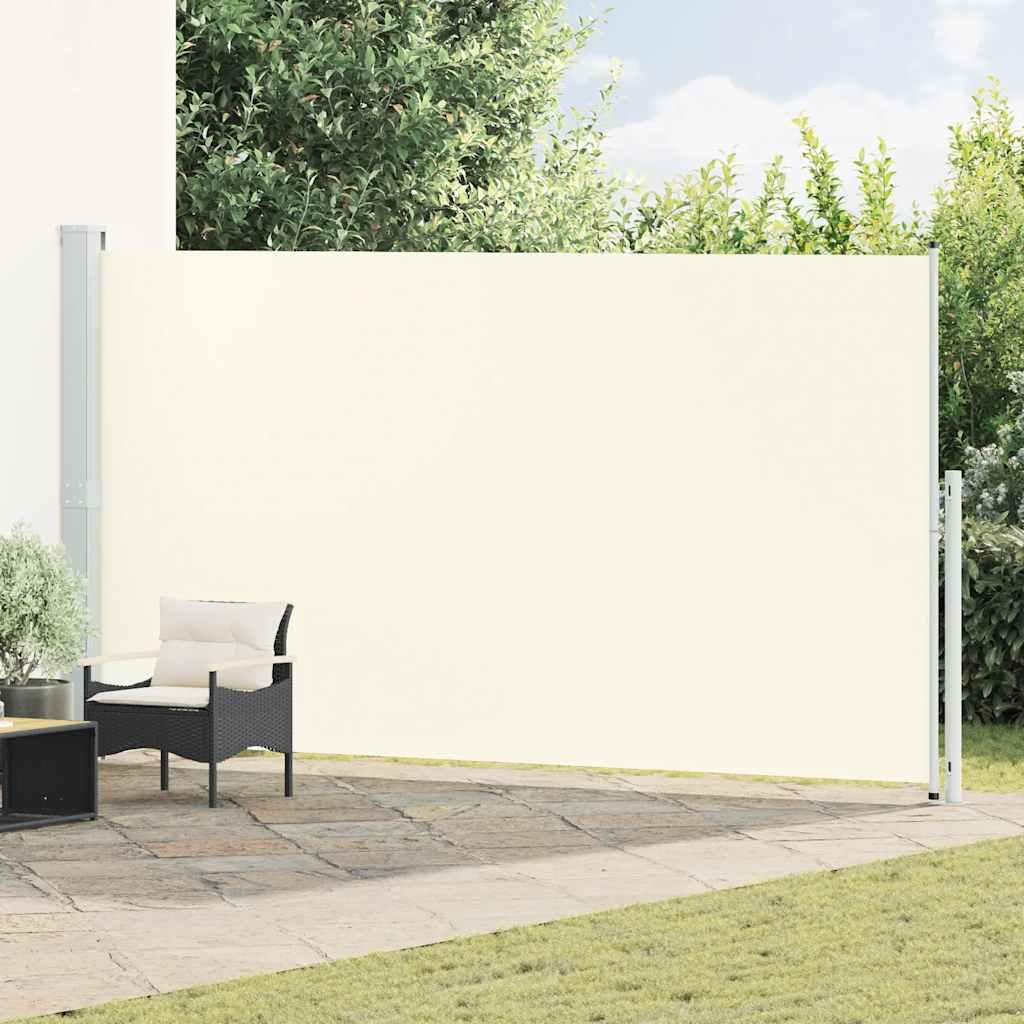 Toldo lateral retráctil para patio gris antracita 140x1200 cm