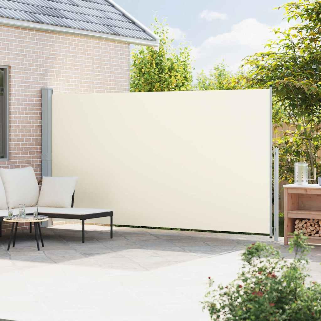 Toldo lateral retráctil para patio gris antracita 140x1200 cm