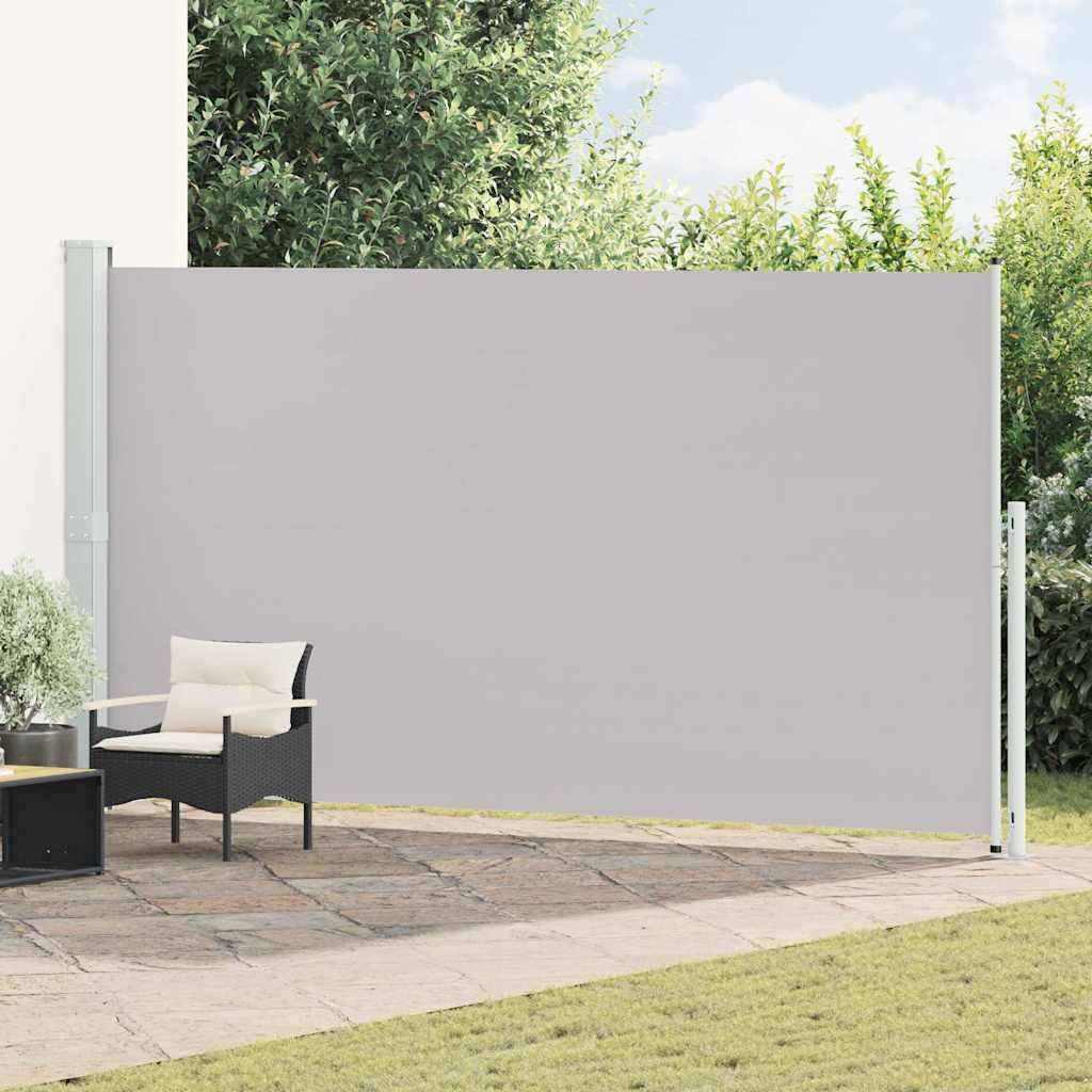 Toldo lateral retráctil para patio gris antracita 140x1200 cm