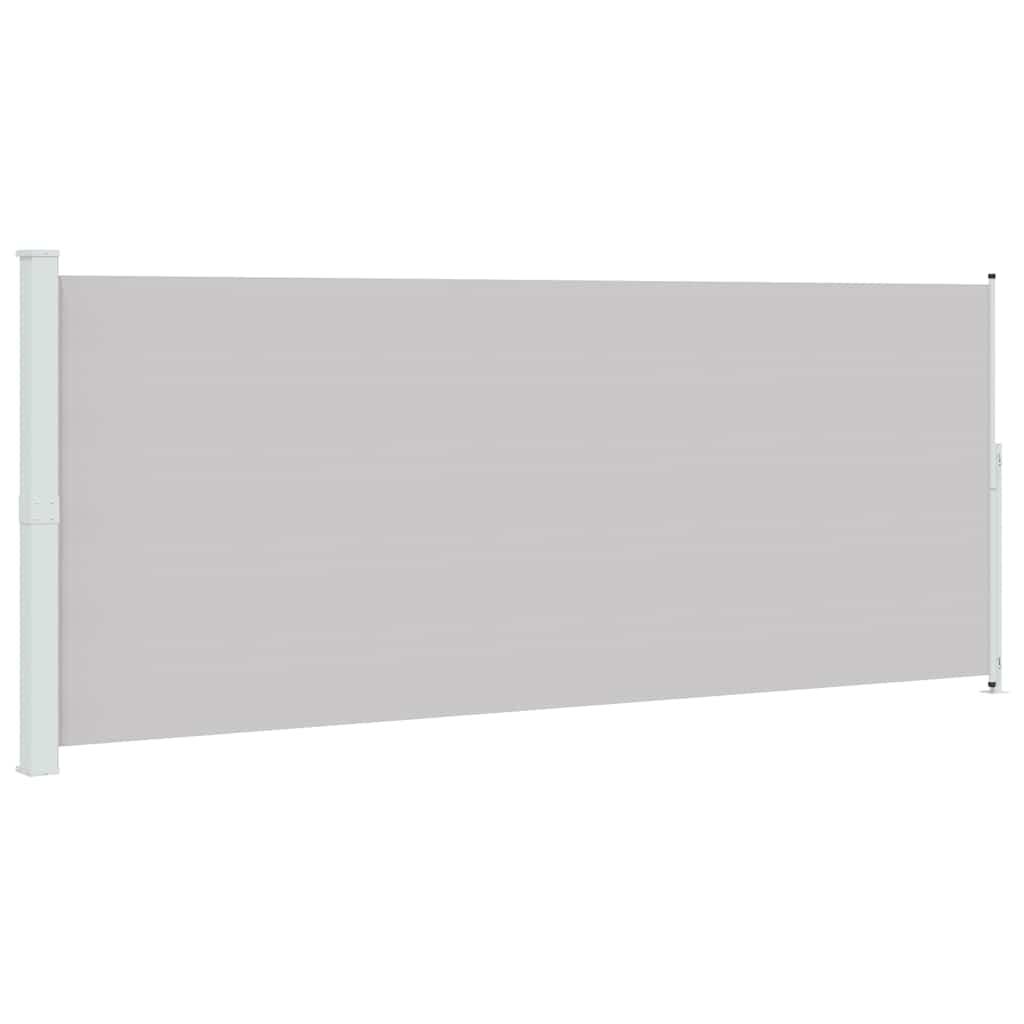 Toldo lateral retráctil para patio gris antracita 140x1200 cm