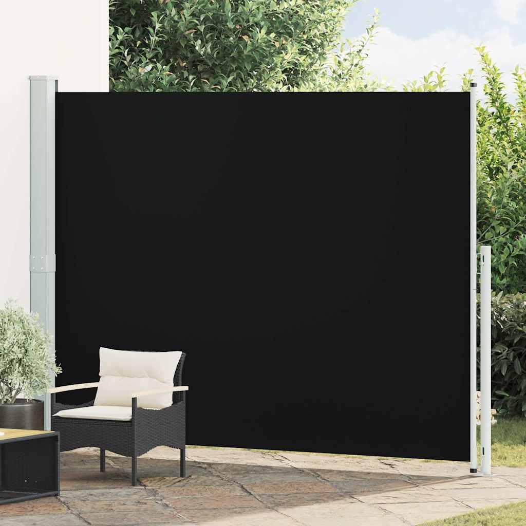 Toldo lateral retráctil para patio gris antracita 140x1200 cm