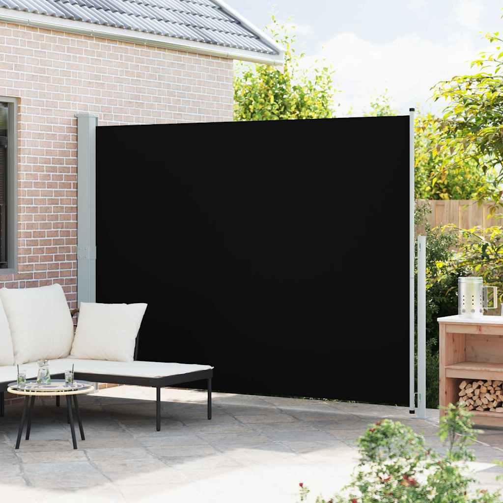 Toldo lateral retráctil para patio gris antracita 140x1200 cm