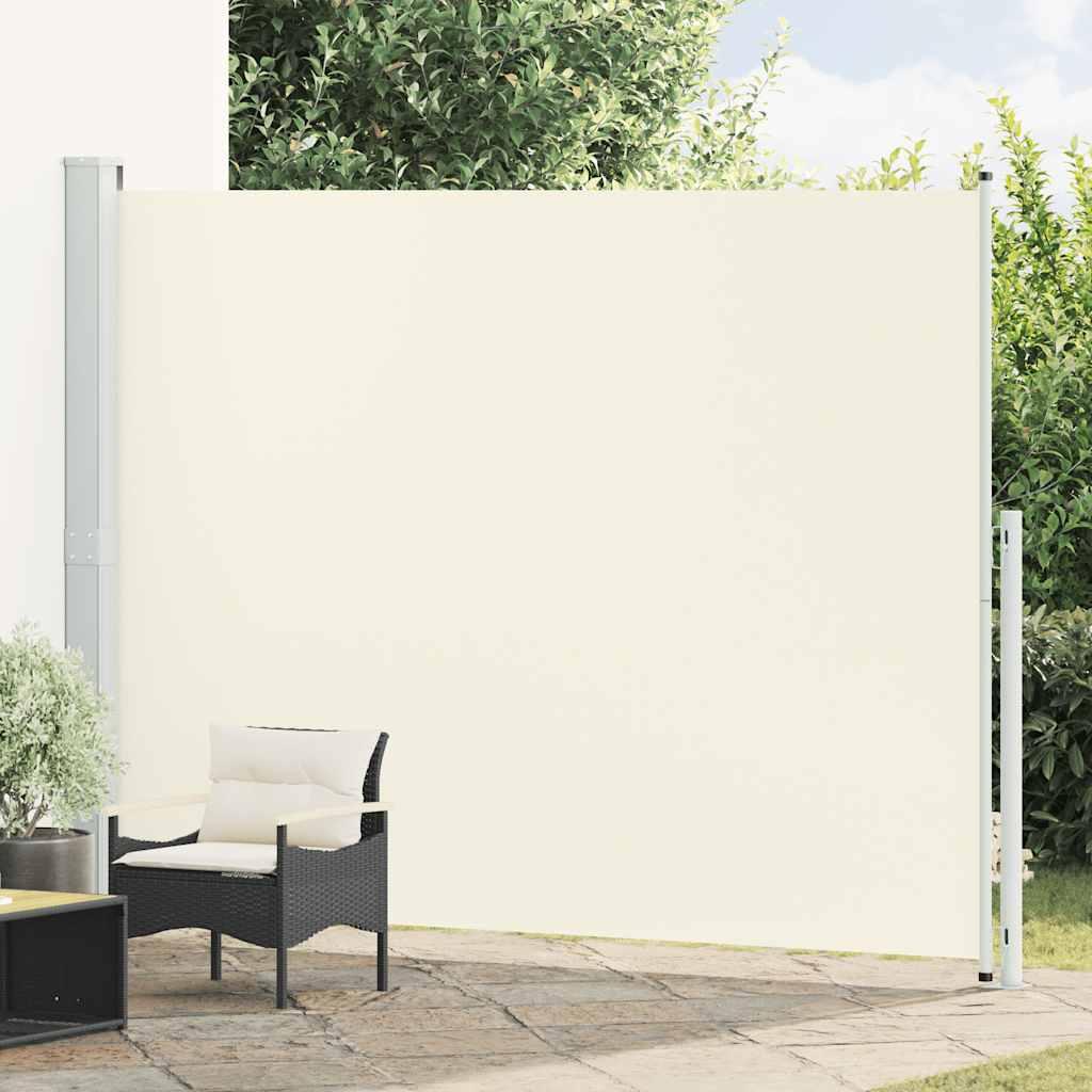 Toldo lateral retráctil para patio gris antracita 140x1200 cm