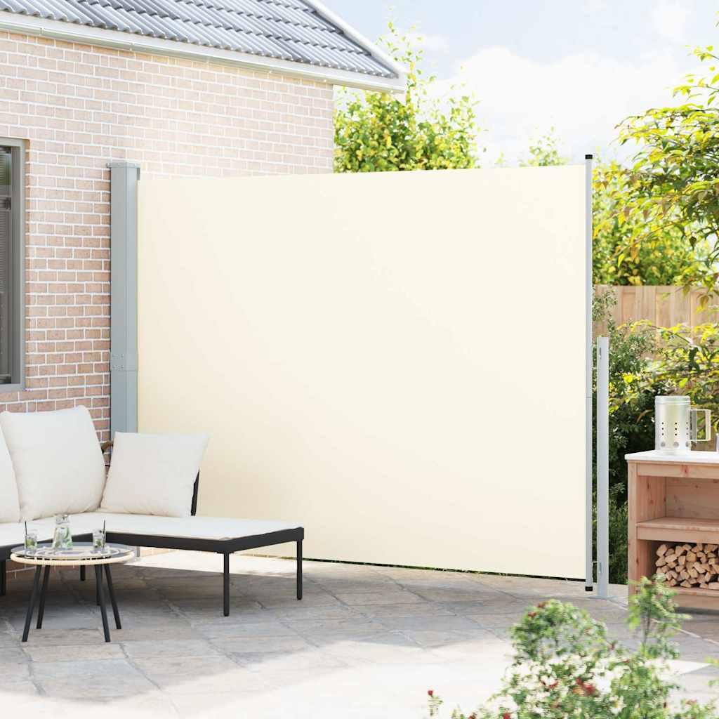 Toldo lateral retráctil para patio gris antracita 140x1200 cm