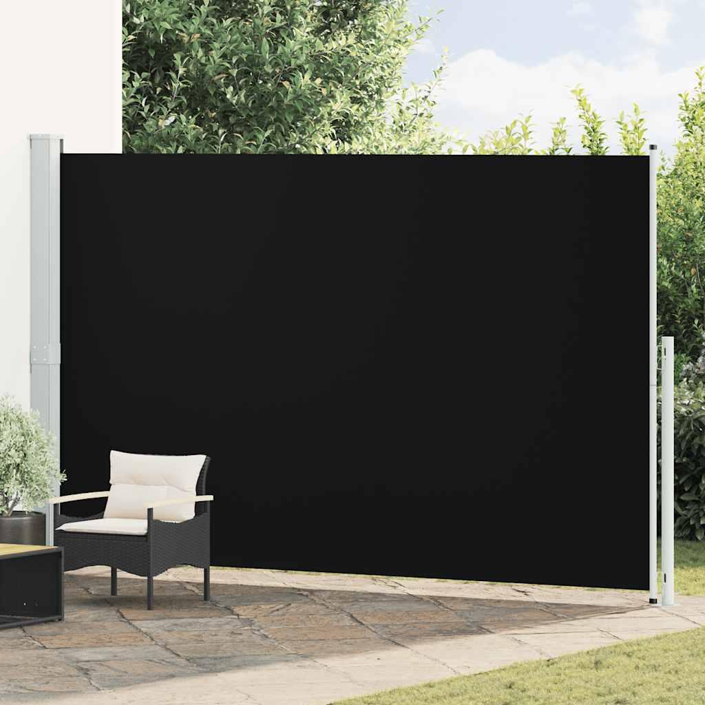 Toldo lateral retráctil para patio gris antracita 140x1200 cm