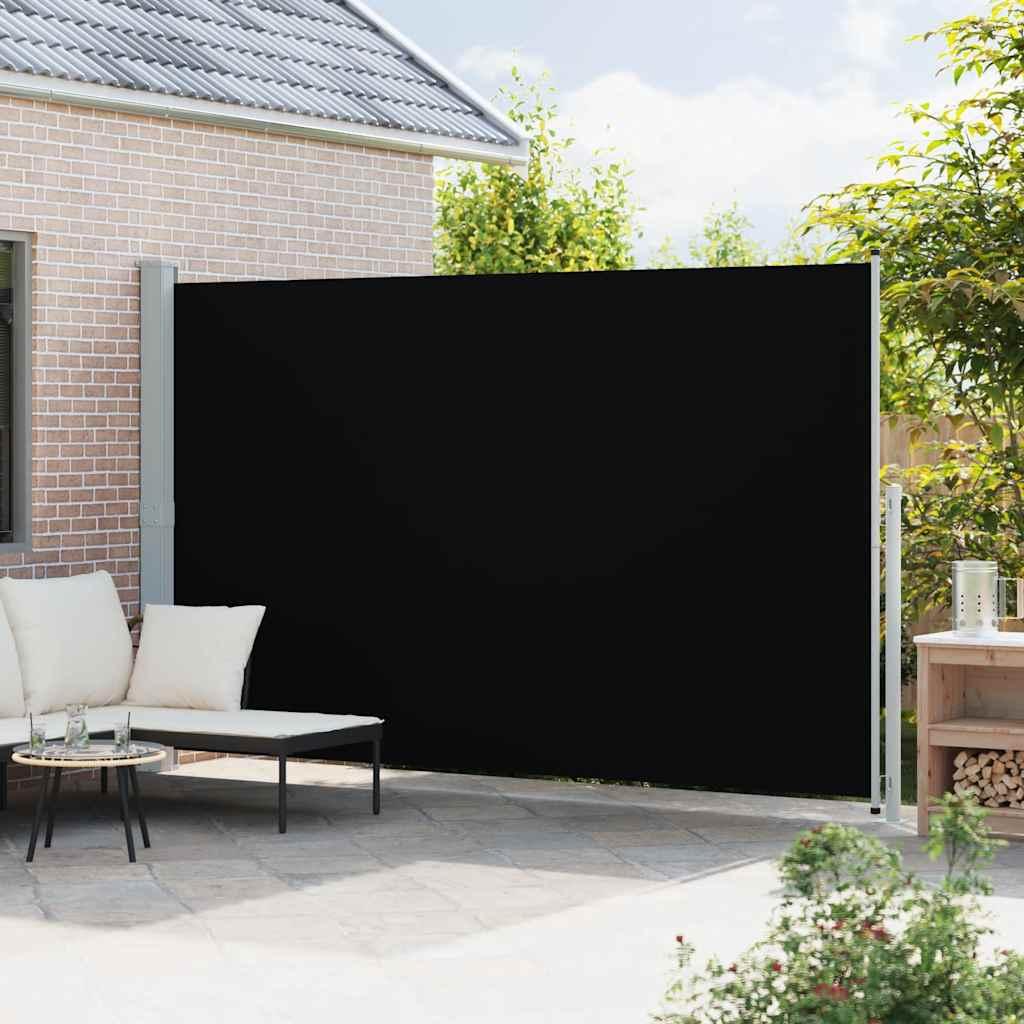 Toldo lateral retráctil para patio gris antracita 140x1200 cm