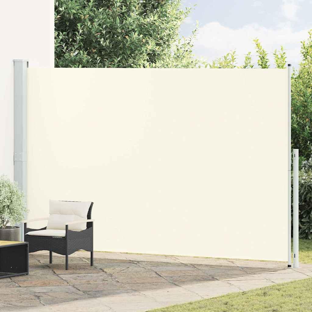 Toldo lateral retráctil para patio gris antracita 140x1200 cm