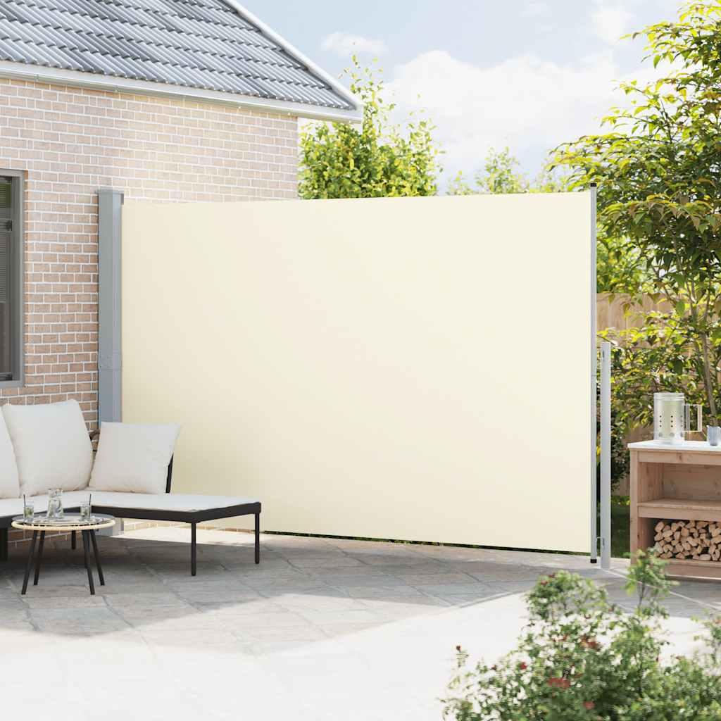 Toldo lateral retráctil para patio gris antracita 140x1200 cm