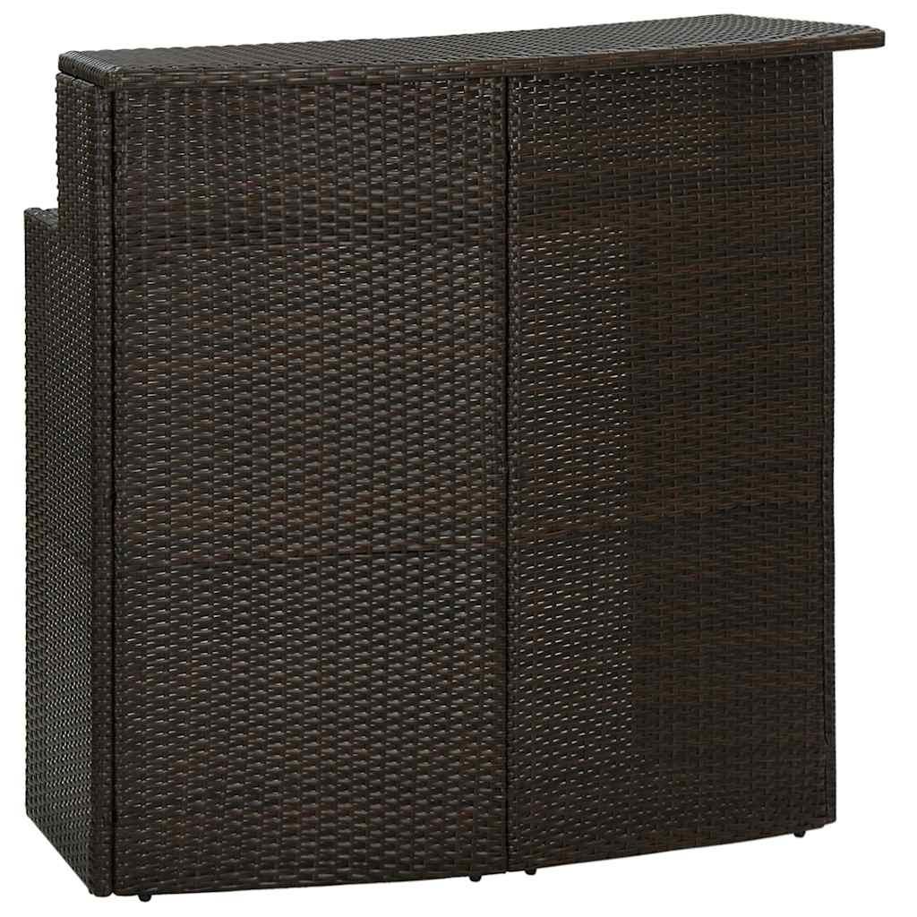 Mesa alta para jardín ratán sintético negro 60,5x60,5x110,5 cm