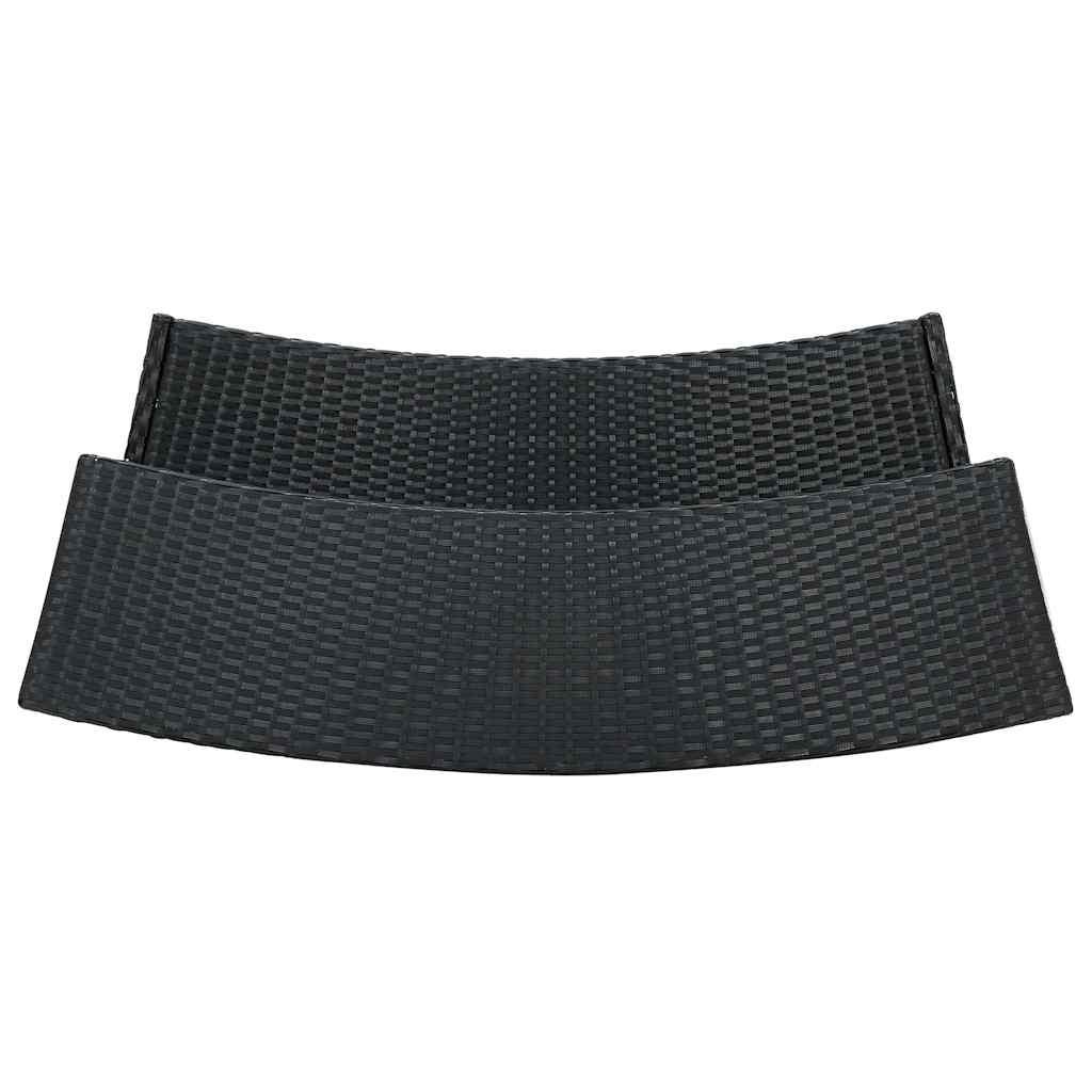 Mesa alta para jardín ratán sintético negro 60,5x60,5x110,5 cm