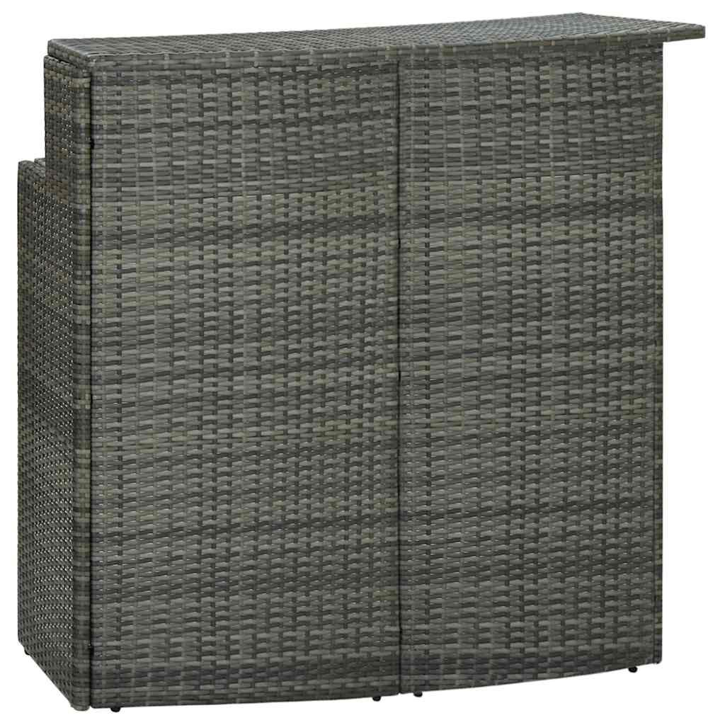 Mesa alta para jardín ratán sintético negro 60,5x60,5x110,5 cm
