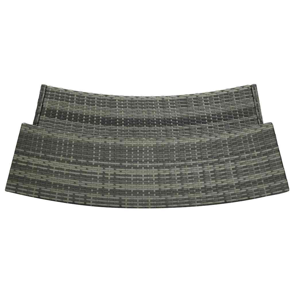 Mesa alta para jardín ratán sintético negro 60,5x60,5x110,5 cm