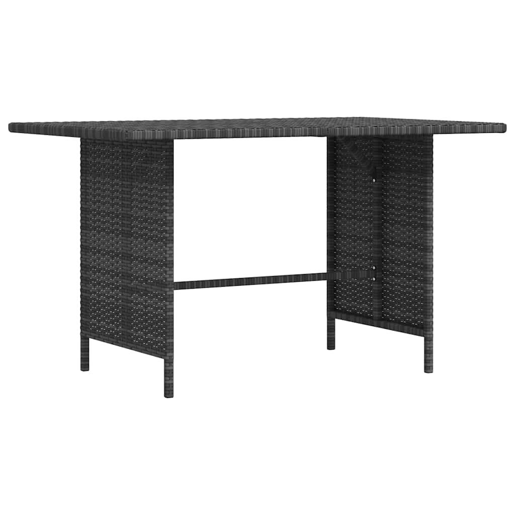 Mesa de jardín ratán sintético gris antracita 70x70x34 cm