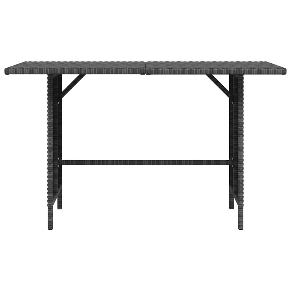 Mesa de jardín ratán sintético gris antracita 70x70x34 cm