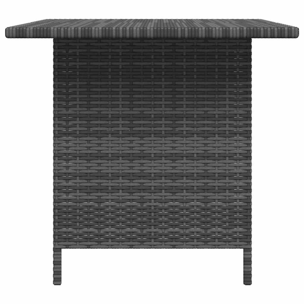 Mesa de jardín ratán sintético gris antracita 70x70x34 cm