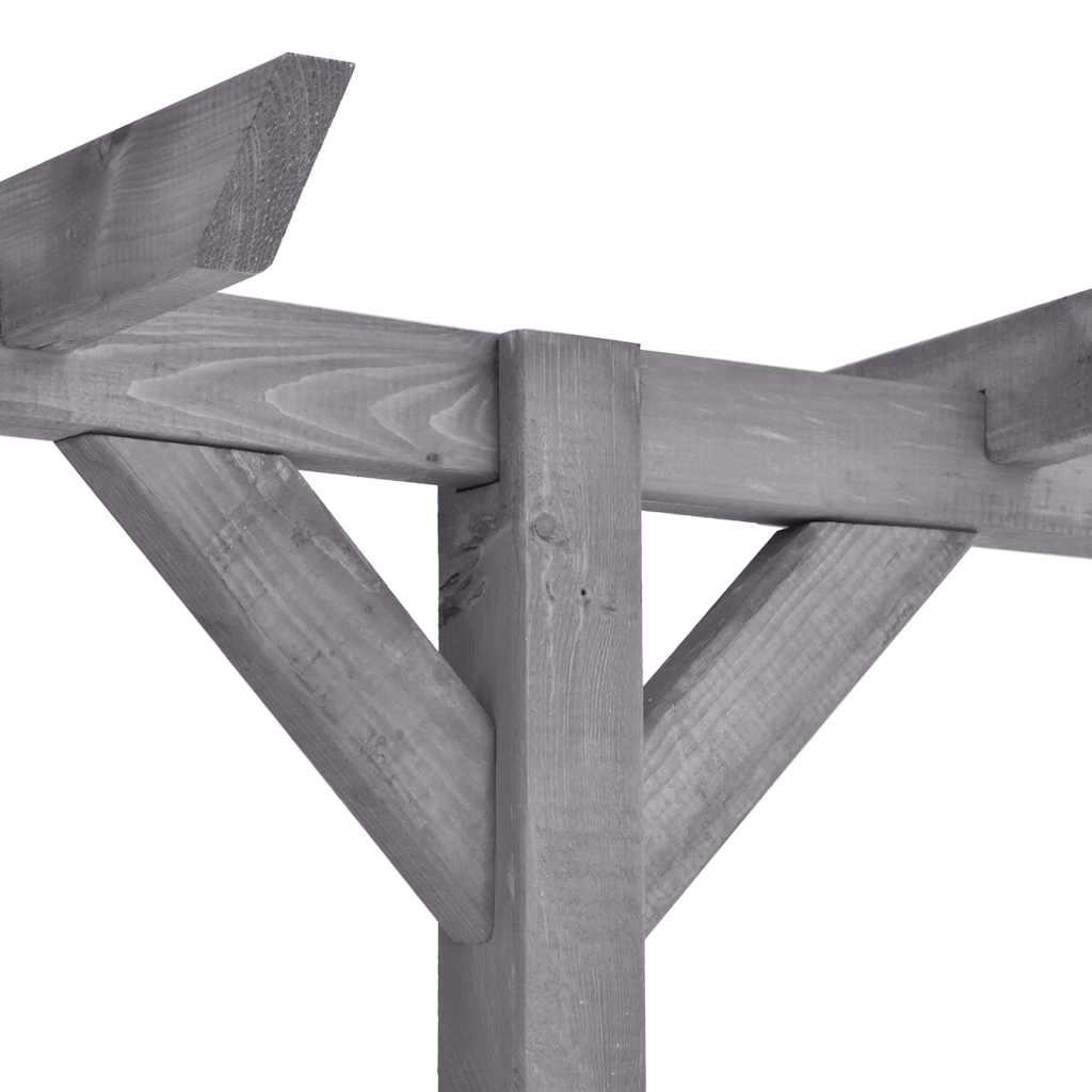 Pérgola de jardín de madera de pino impregnada 200x40x205 cm