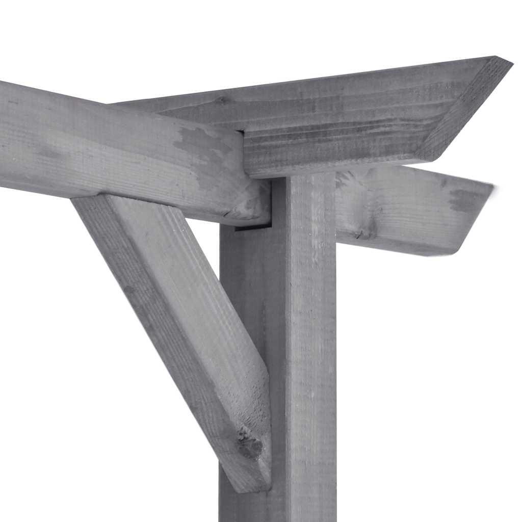 Pérgola de jardín de madera de pino impregnada 200x40x205 cm