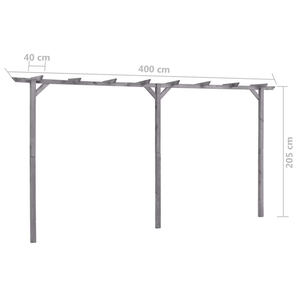 Pérgola de jardín de madera de pino impregnada 200x40x205 cm