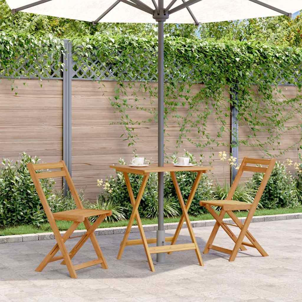 Mesa plegable de jardín de madera maciza de acacia 120x70x74 cm
