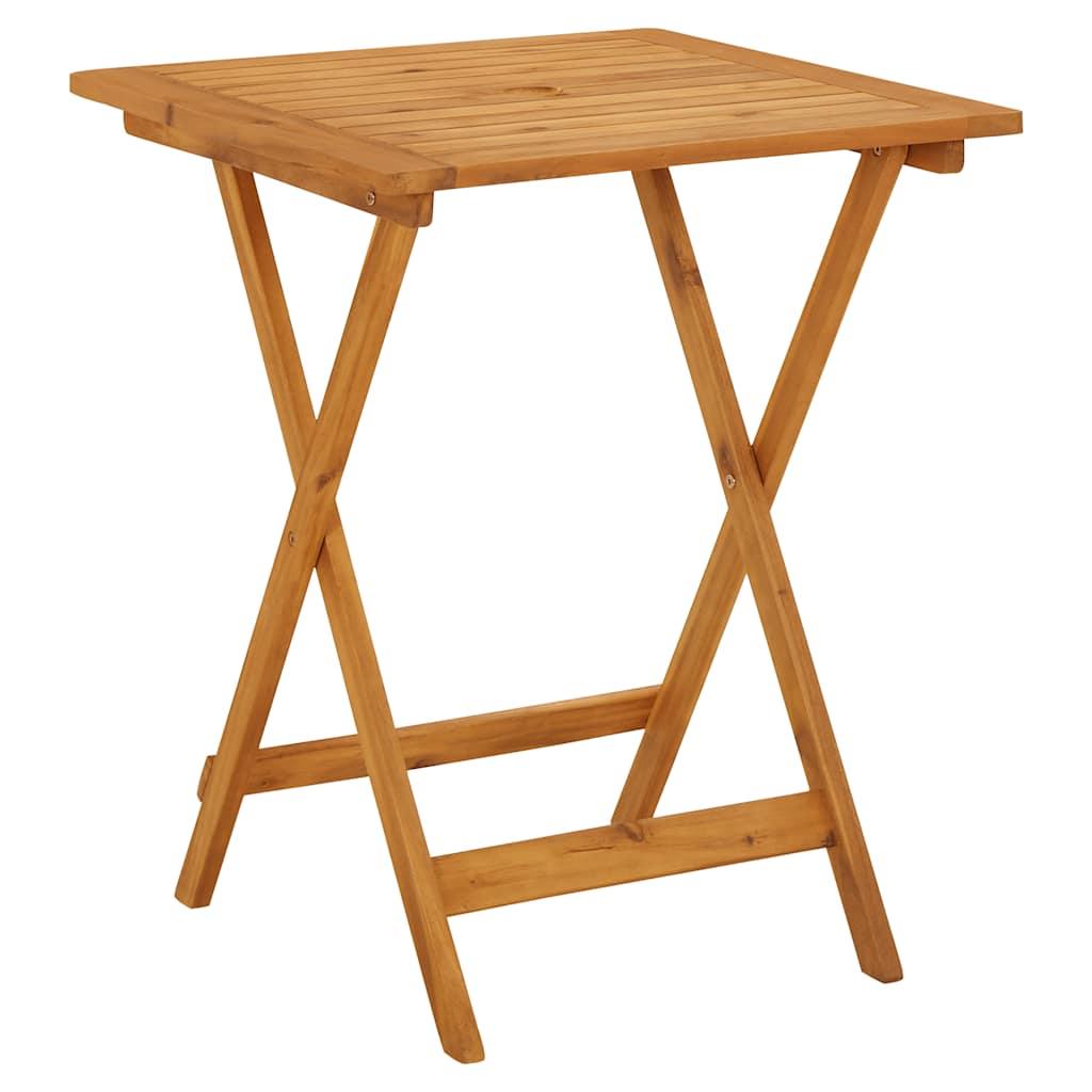 Mesa plegable de jardín de madera maciza de acacia 120x70x74 cm
