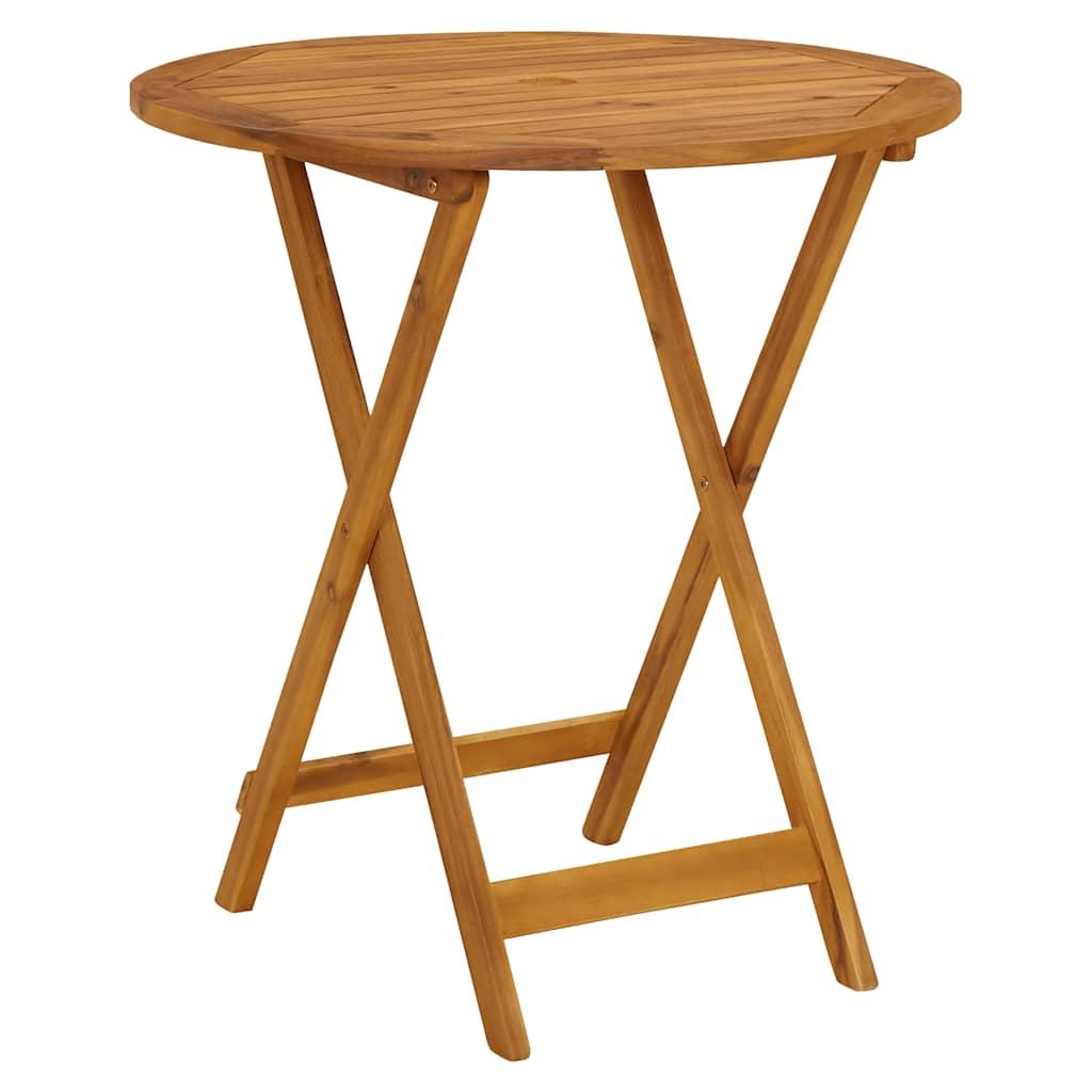 Mesa plegable de jardín de madera maciza de acacia 120x70x74 cm