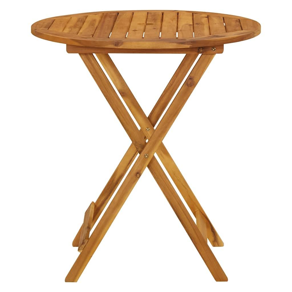 Mesa plegable de jardín de madera maciza de acacia 120x70x74 cm