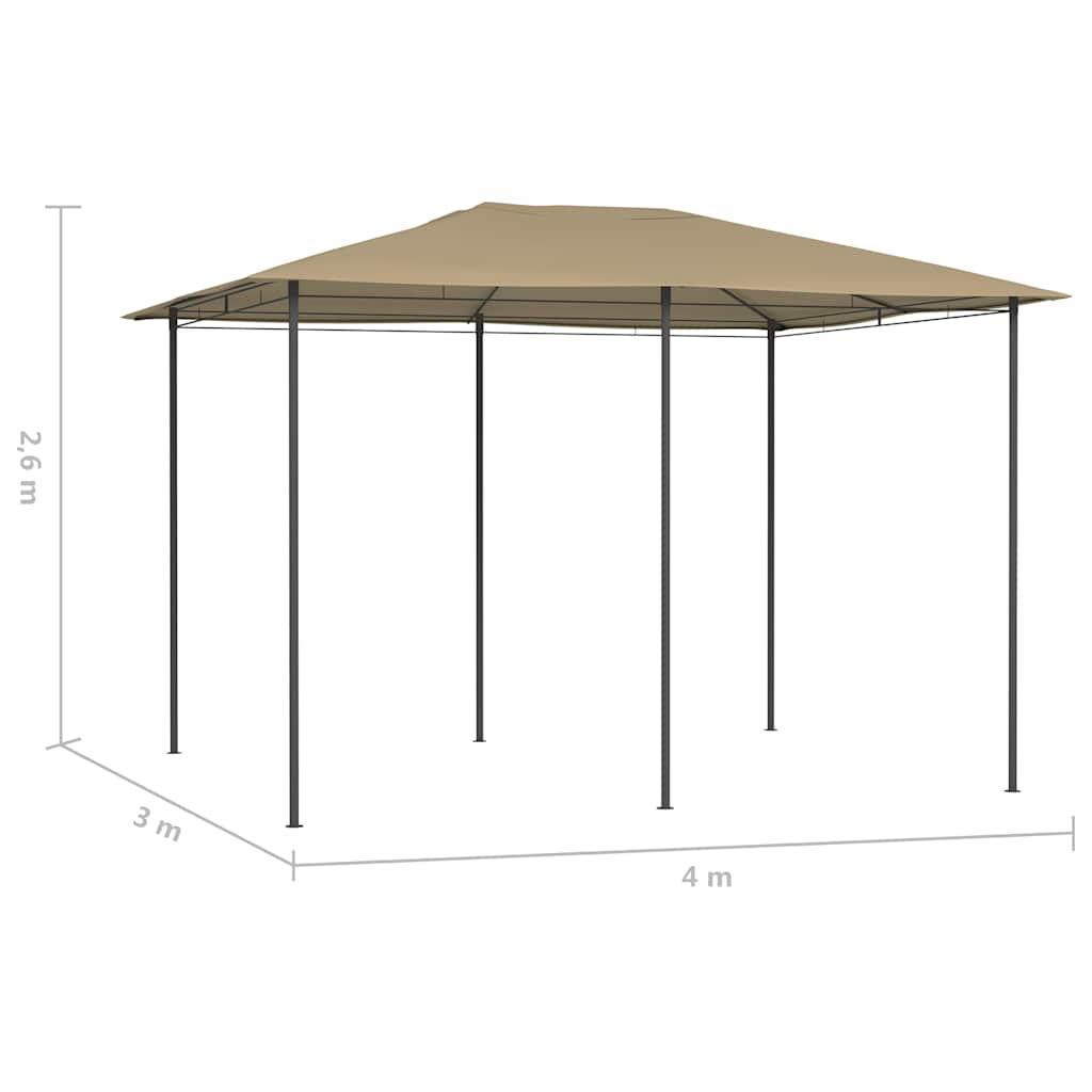Cenador gris antracita 2,98x5,3x2,59 m 160 g/m²
