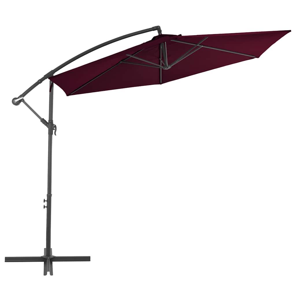Sombrilla jardín voladiza con palo de aluminio taupe 300x300 cm