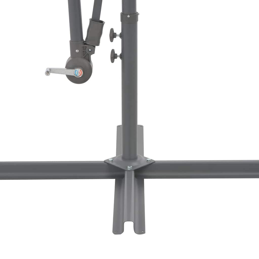 Sombrilla jardín voladiza con palo de aluminio taupe 300x300 cm