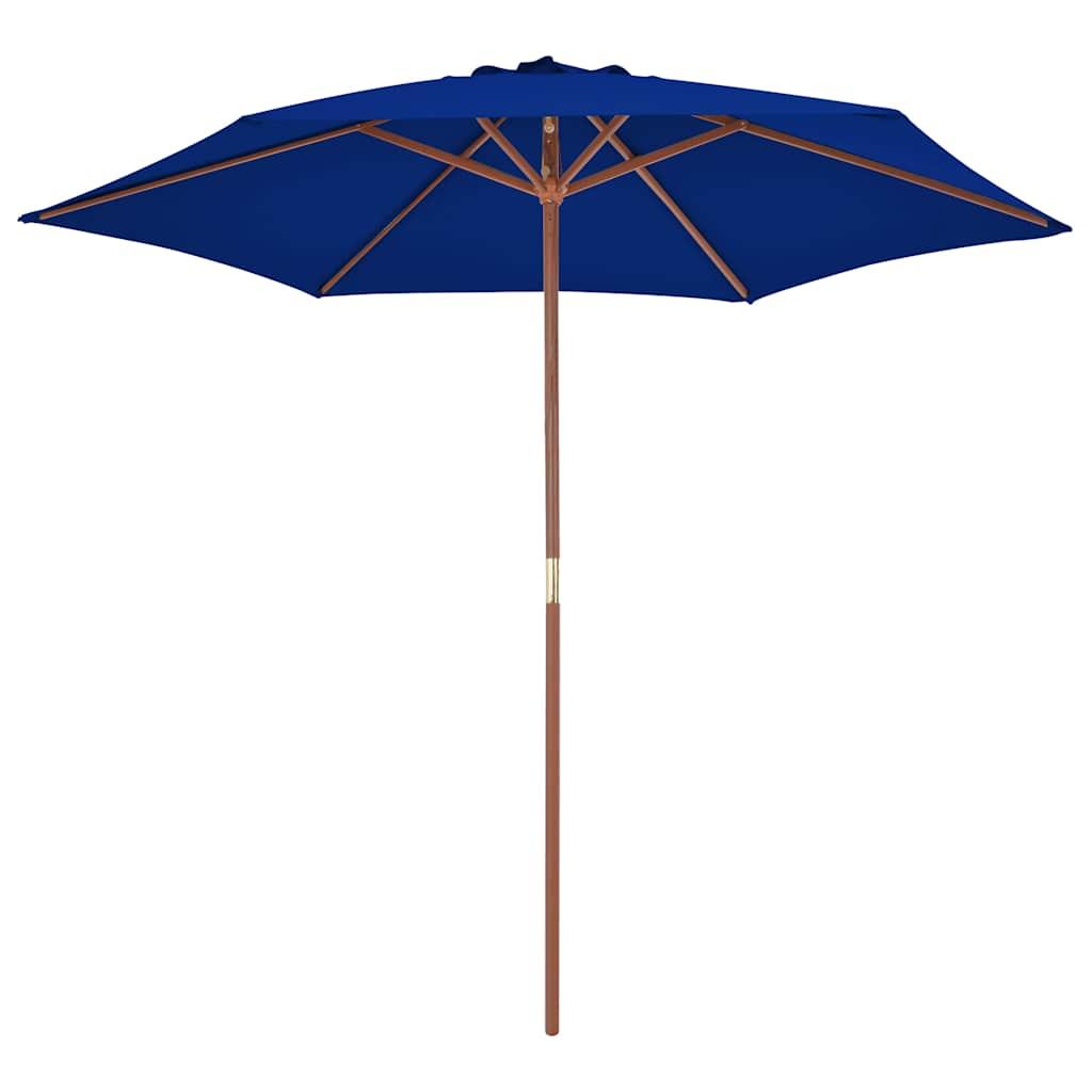 Sombrilla de jardín con palo de madera 350 cm gris antracita