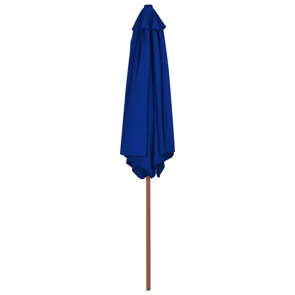 Sombrilla de jardín con palo de madera 350 cm gris antracita